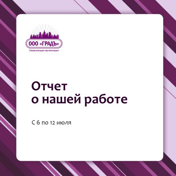 Отчет о проделанной работе (06.07 - 12.07)